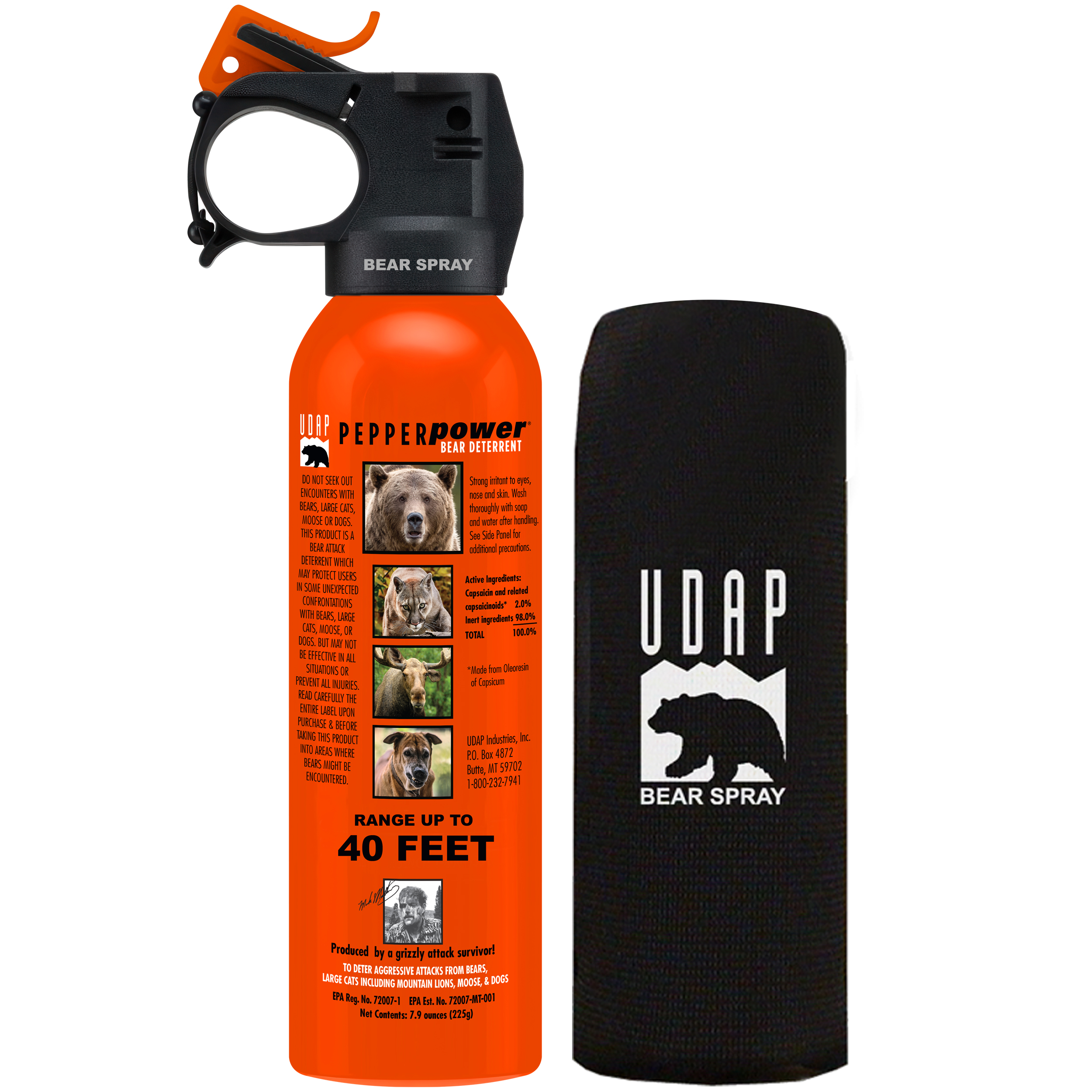 #12VHP Bear Spray with Hip Holster 7.9oz/225G